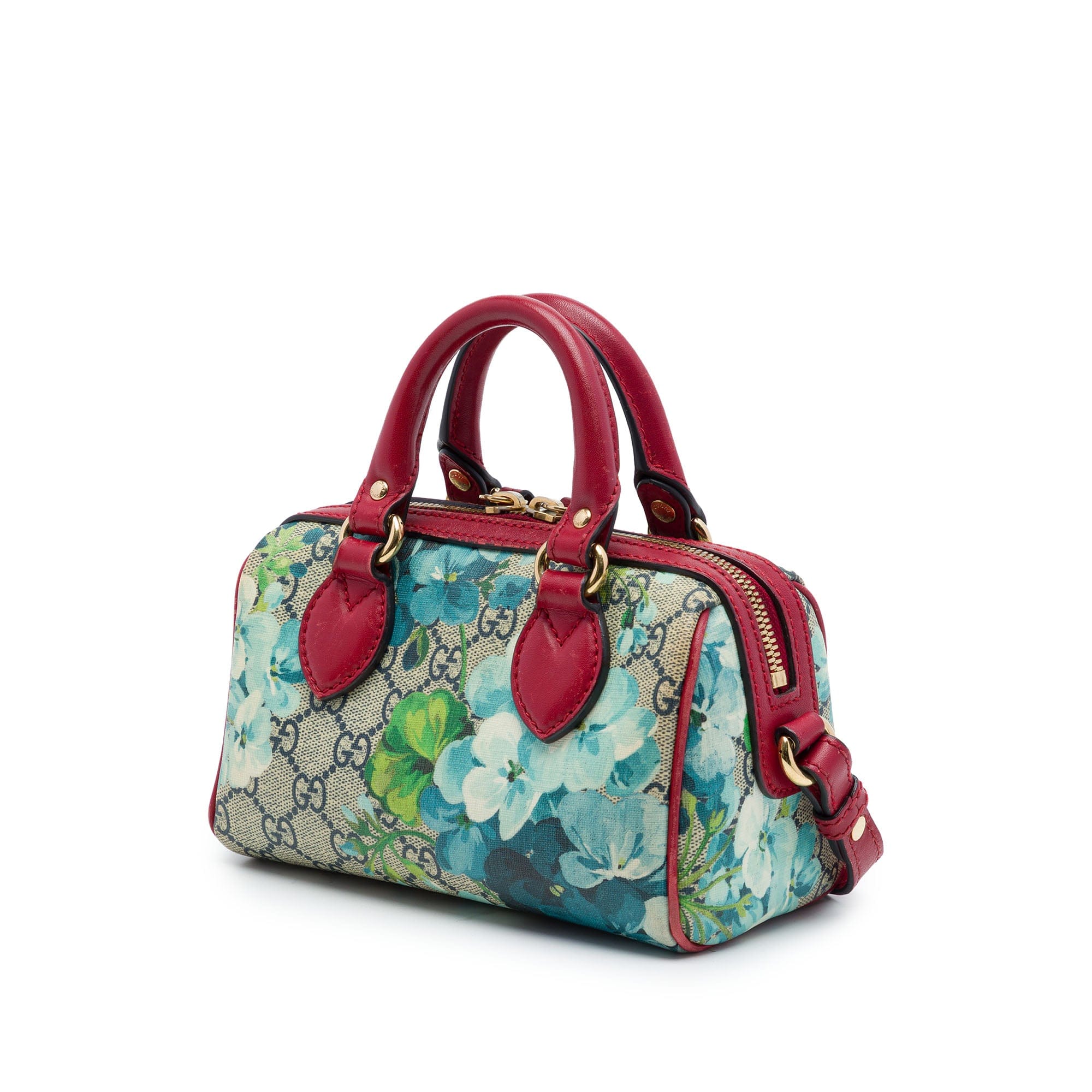 Gucci Mini GG Supreme Blooms Boston Bag