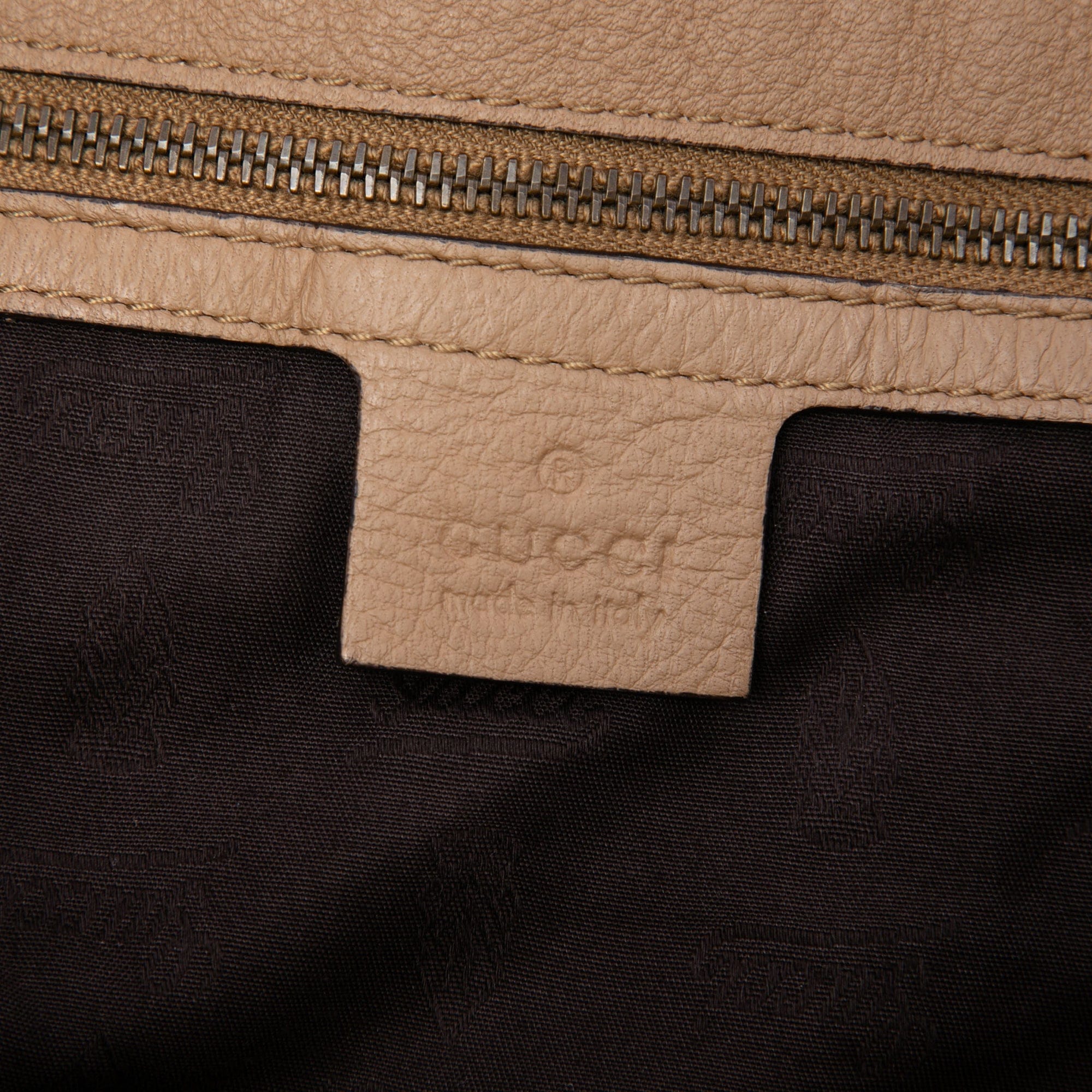 Gucci Large Pebbled Calfskin Jungle Satchel