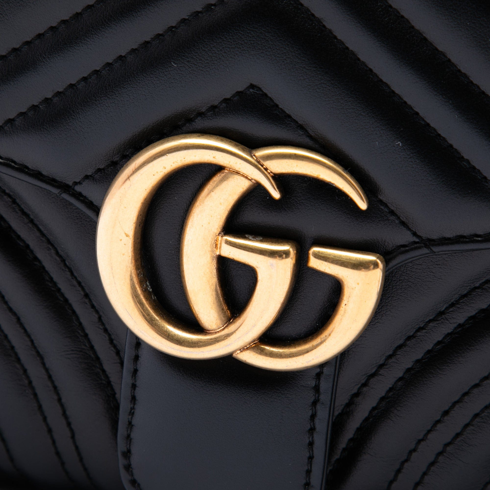 Gucci Small GG Marmont Matelasse Calfskin Top Handle Satchel