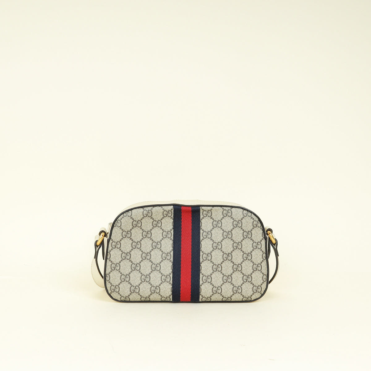 Gucci Cream GG Supreme Ophidia Small Camera Bag