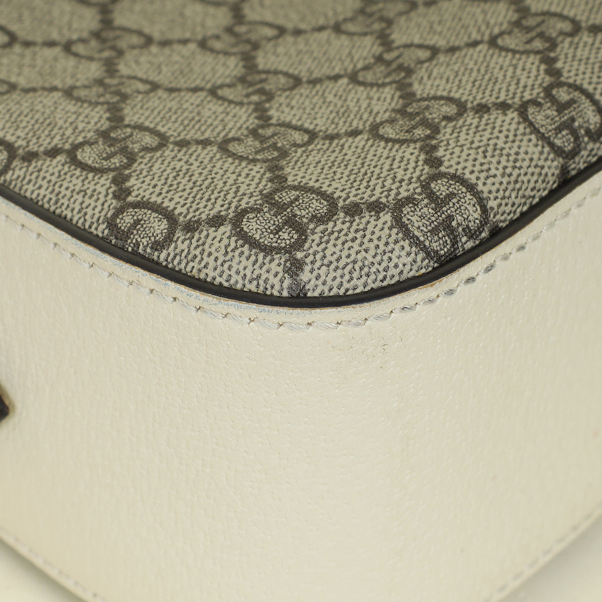 Gucci Cream GG Supreme Ophidia Small Camera Bag