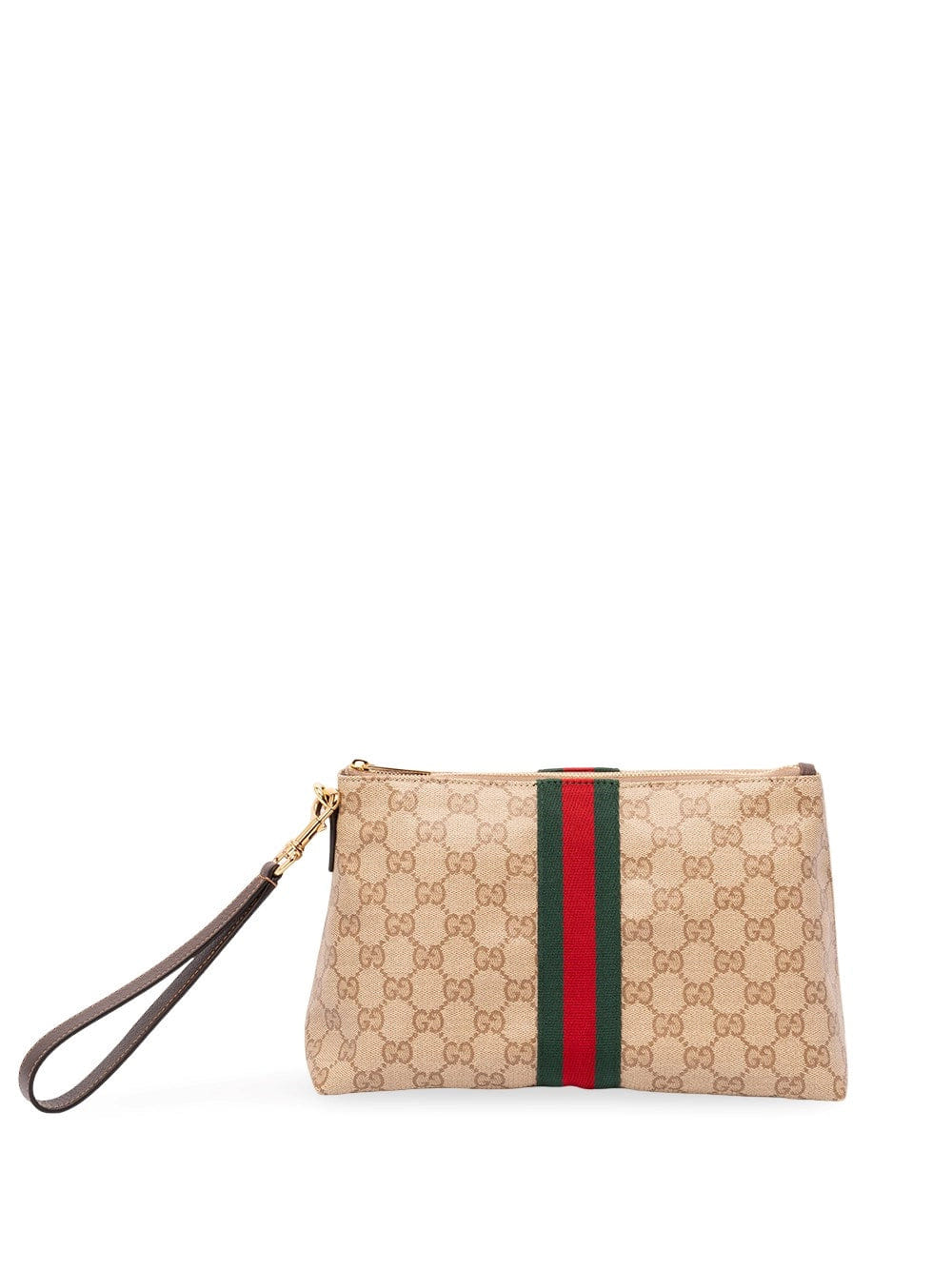 Gucci Men Gg Coated Web Pouch