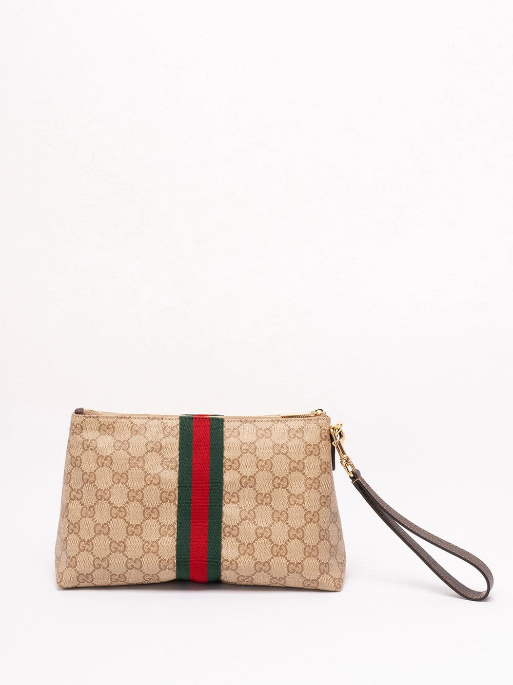 Gucci Men Gg Coated Web Pouch