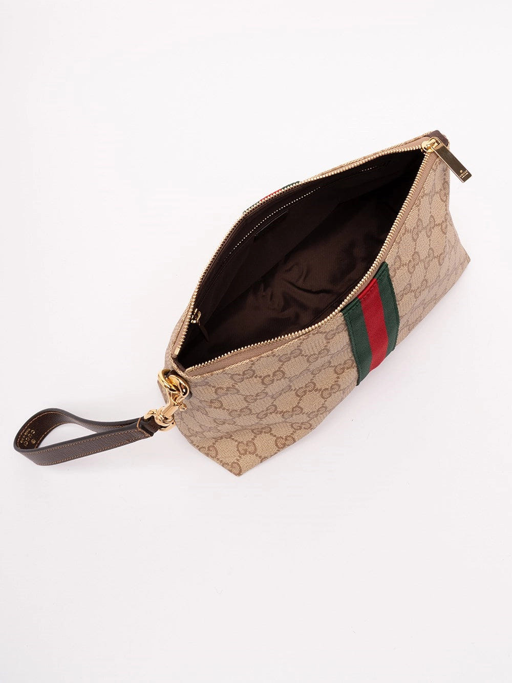 Gucci Men Gg Coated Web Pouch