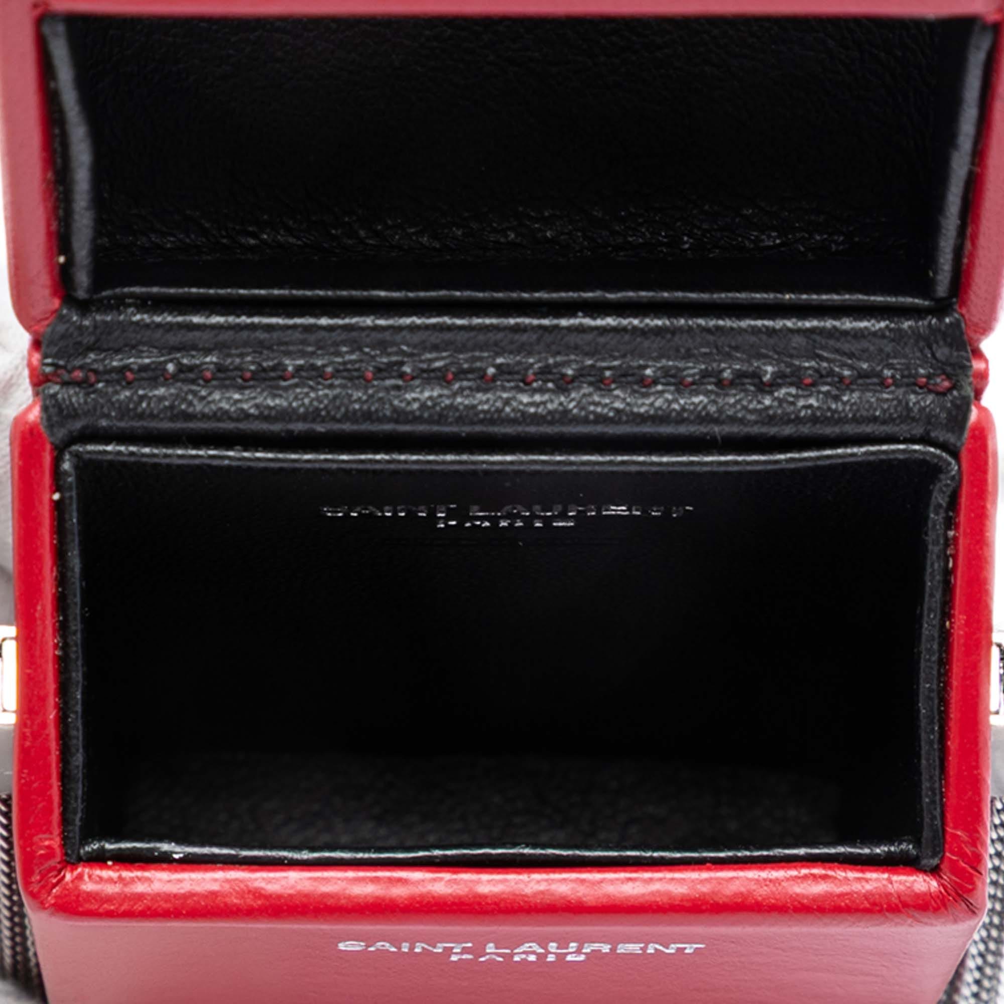 Saint Laurent Mini Lambskin Smoking Box Crossbody