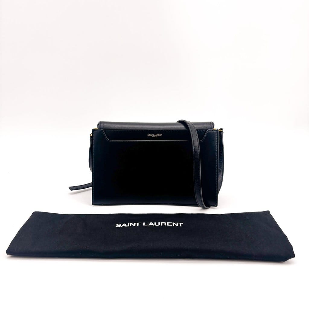 Saint Laurent Catherine Leather Satchel Crossbody Bag