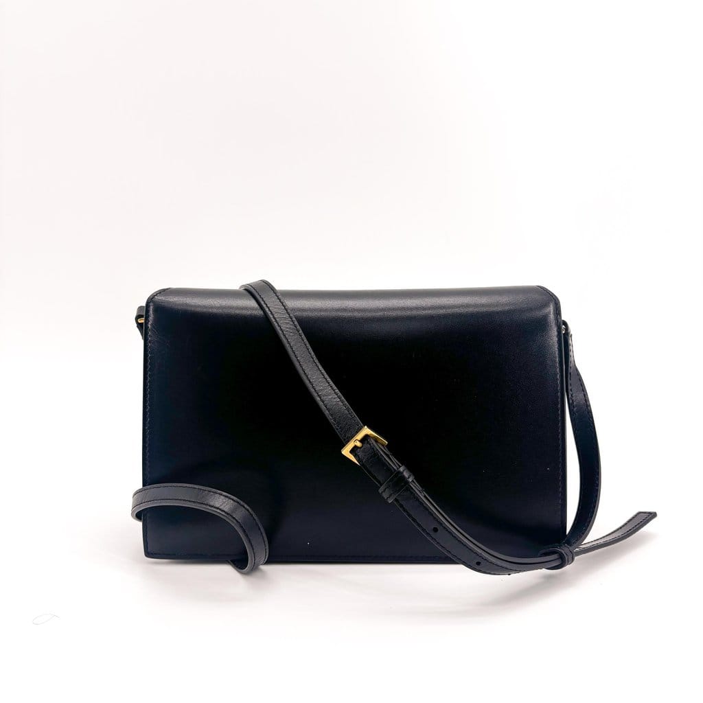 Saint Laurent Catherine Leather Satchel Crossbody Bag