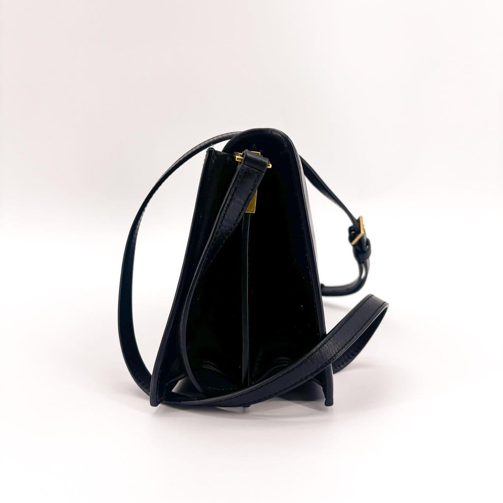 Saint Laurent Catherine Leather Satchel Crossbody Bag