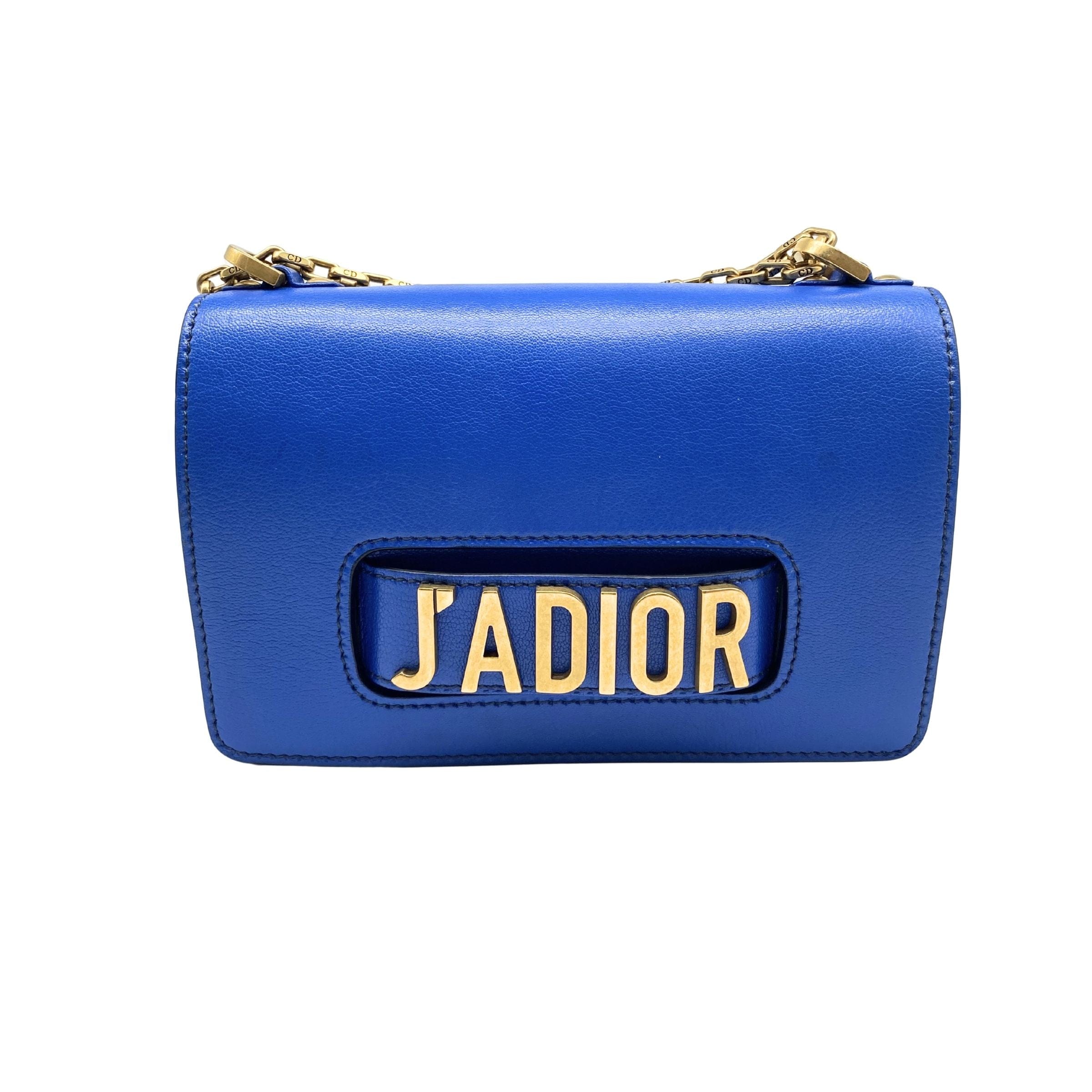 Dior J’adior Evolution Blue Flap with Gold Hardware