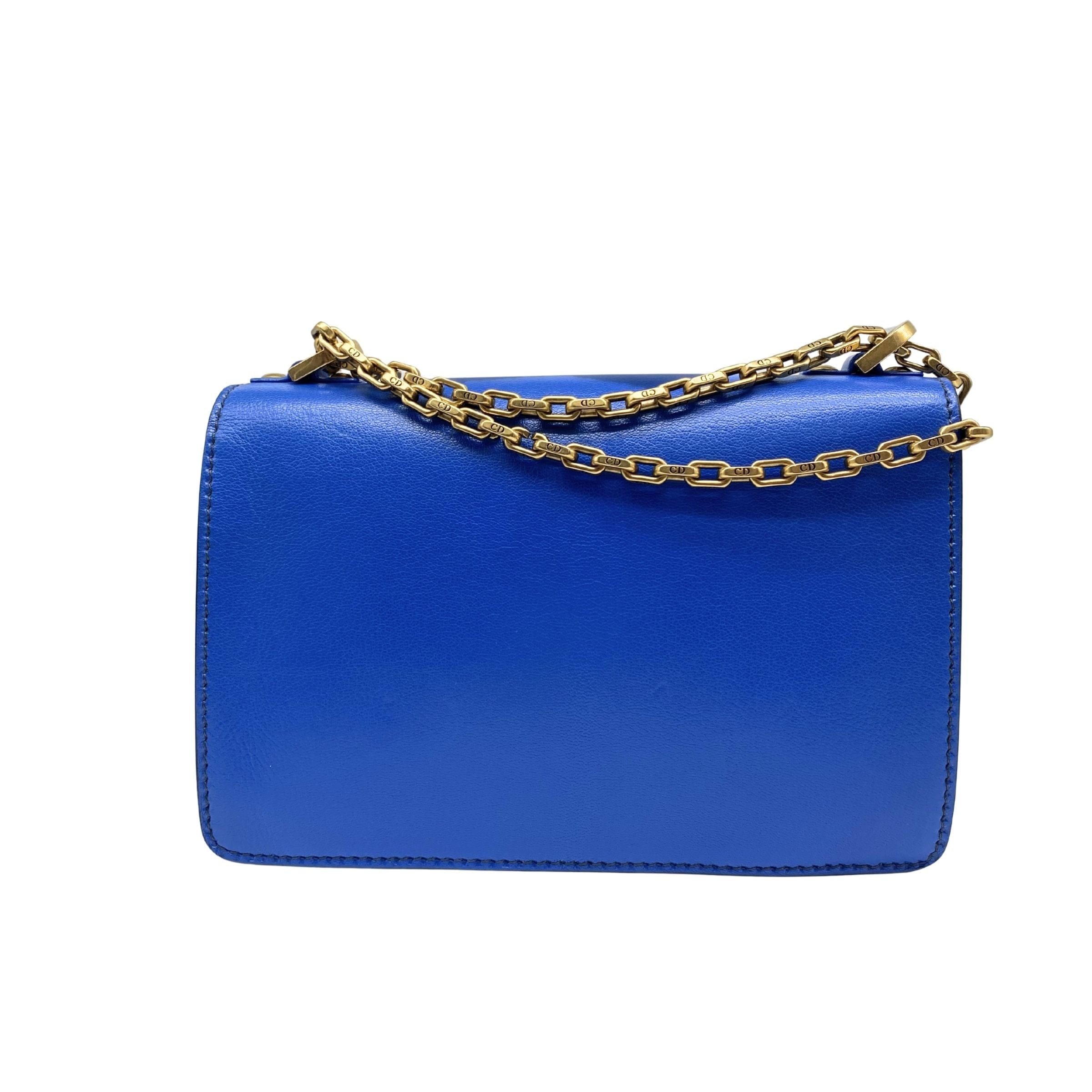 Dior J’adior Evolution Blue Flap with Gold Hardware