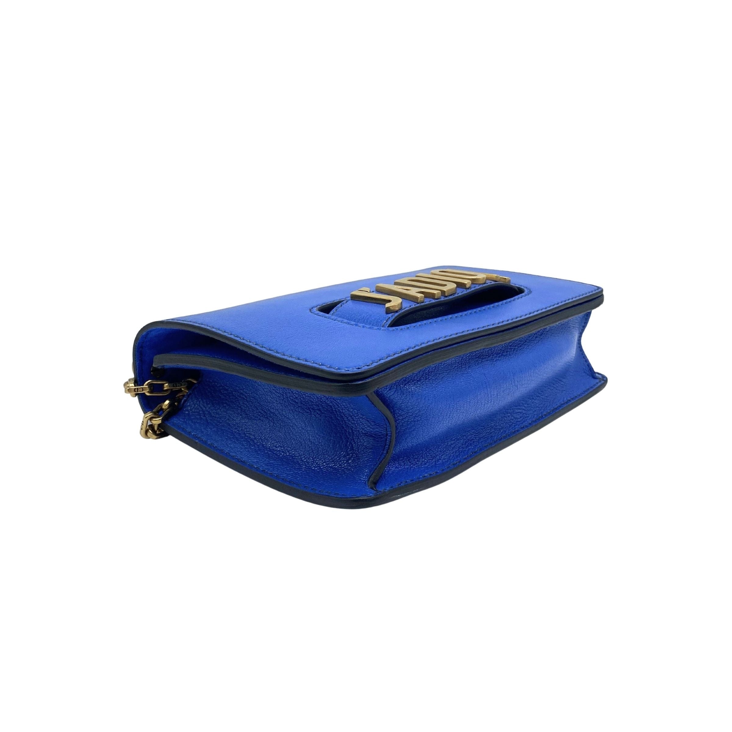 Dior J’adior Evolution Blue Flap with Gold Hardware