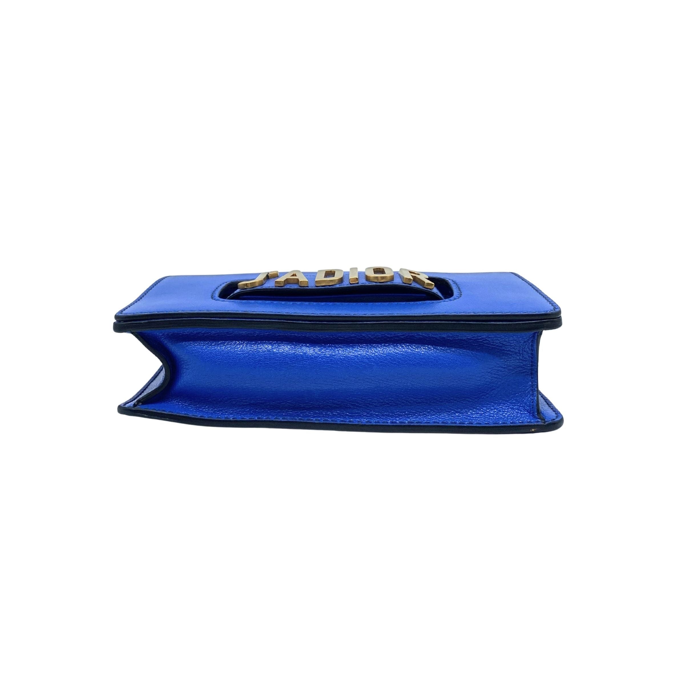 Dior J’adior Evolution Blue Flap with Gold Hardware