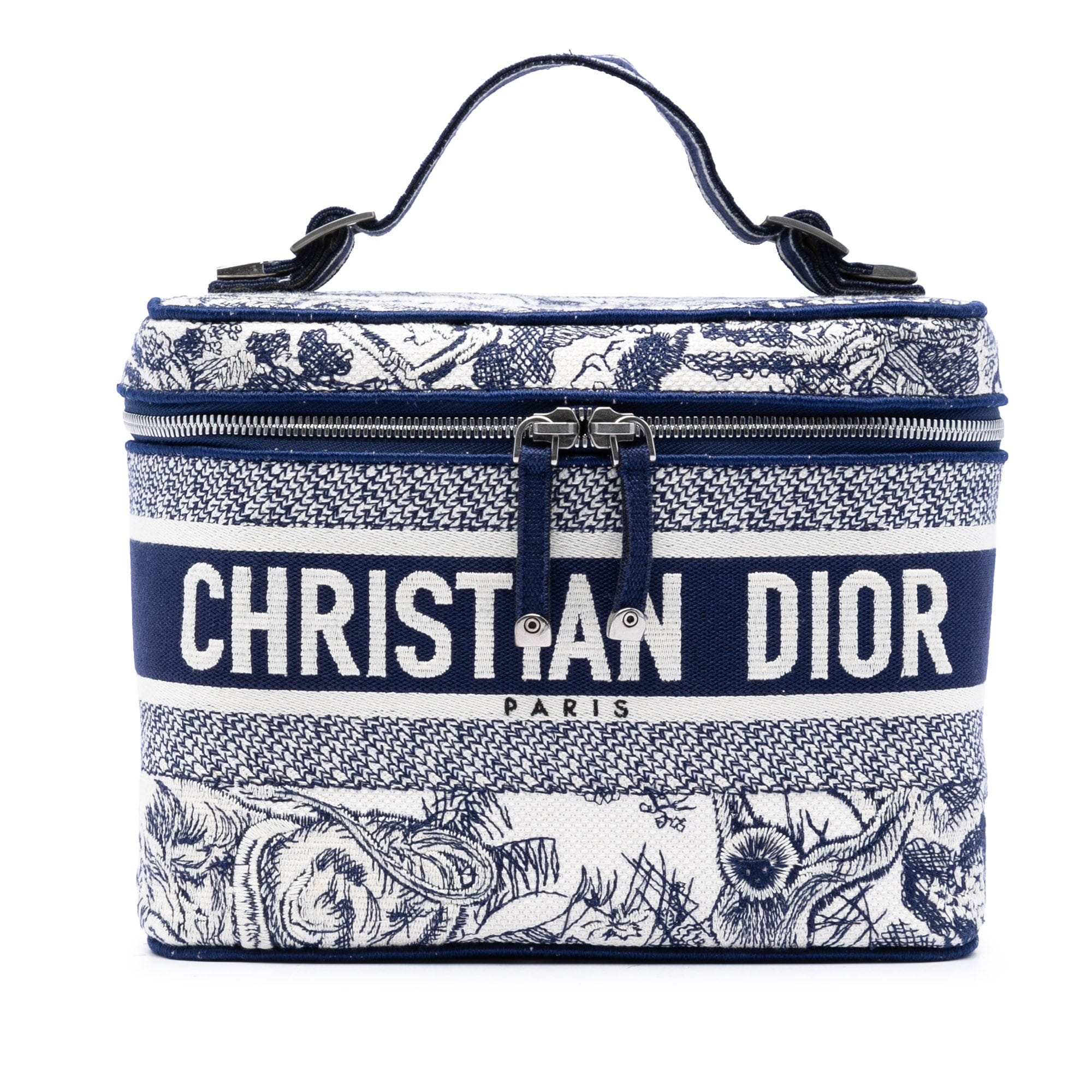 Dior Embroidered Canvas Toile De Jouy DiorTravel Vanity Case