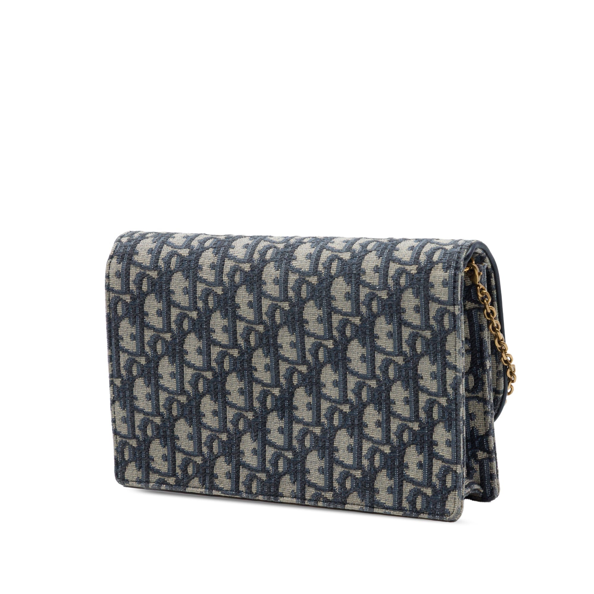 Dior Oblique Canvas Saddle Pouch Wallet on Chain