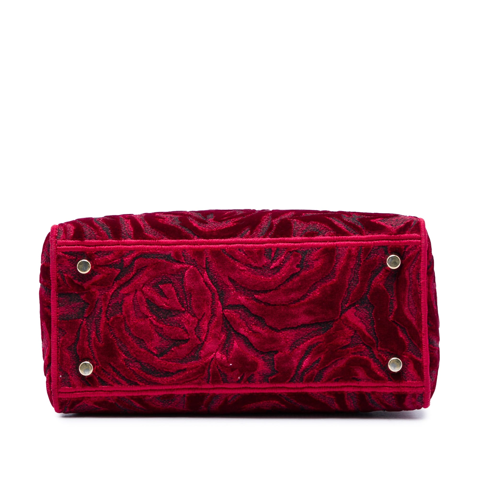 Dior Medium Embroidered Velvet Roses Lady D Lite