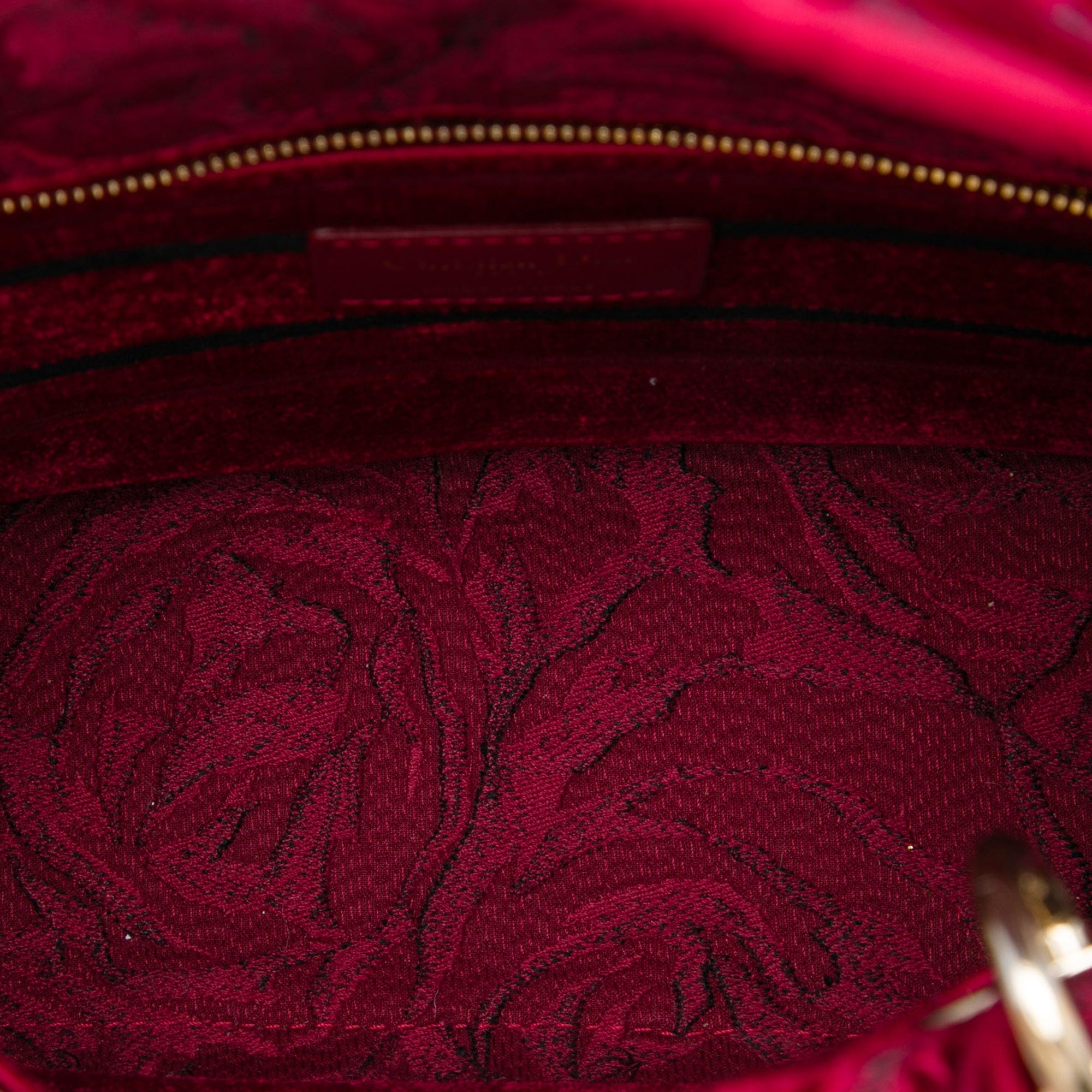 Dior Medium Embroidered Velvet Roses Lady D Lite