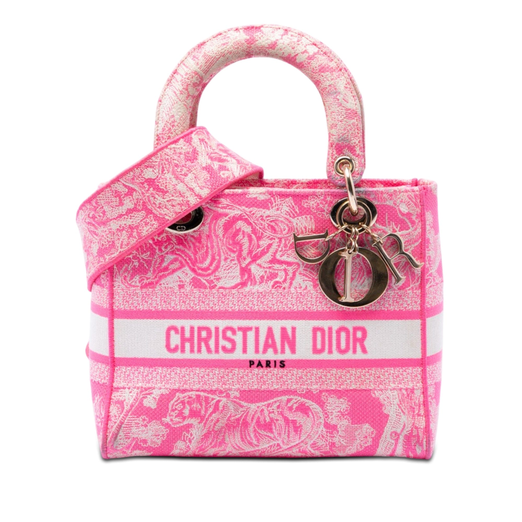 Dior Medium Embroidered Canvas Toile De Jouy Lady D Lite