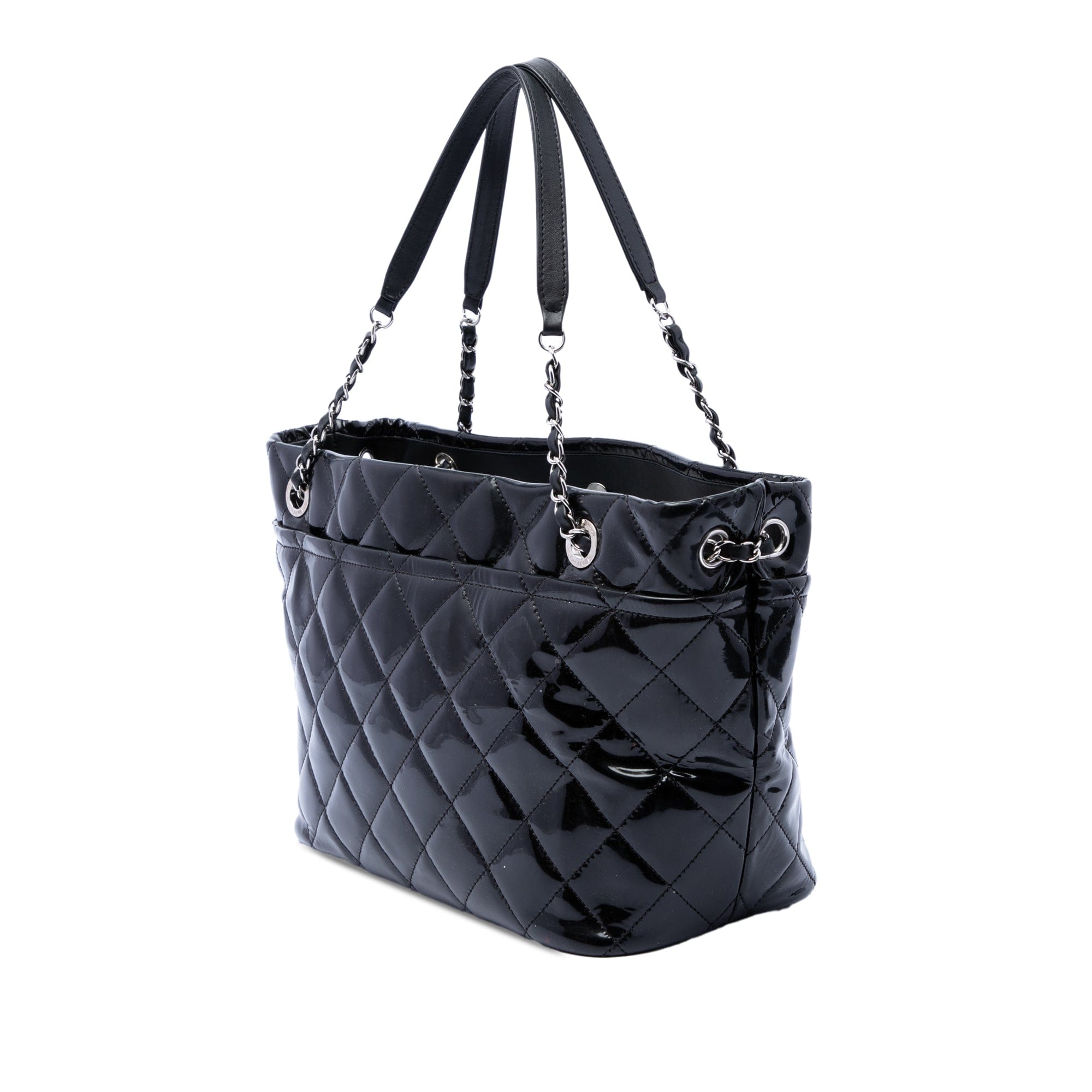 Chanel CC Quilted Patent Timeless Soft Tote