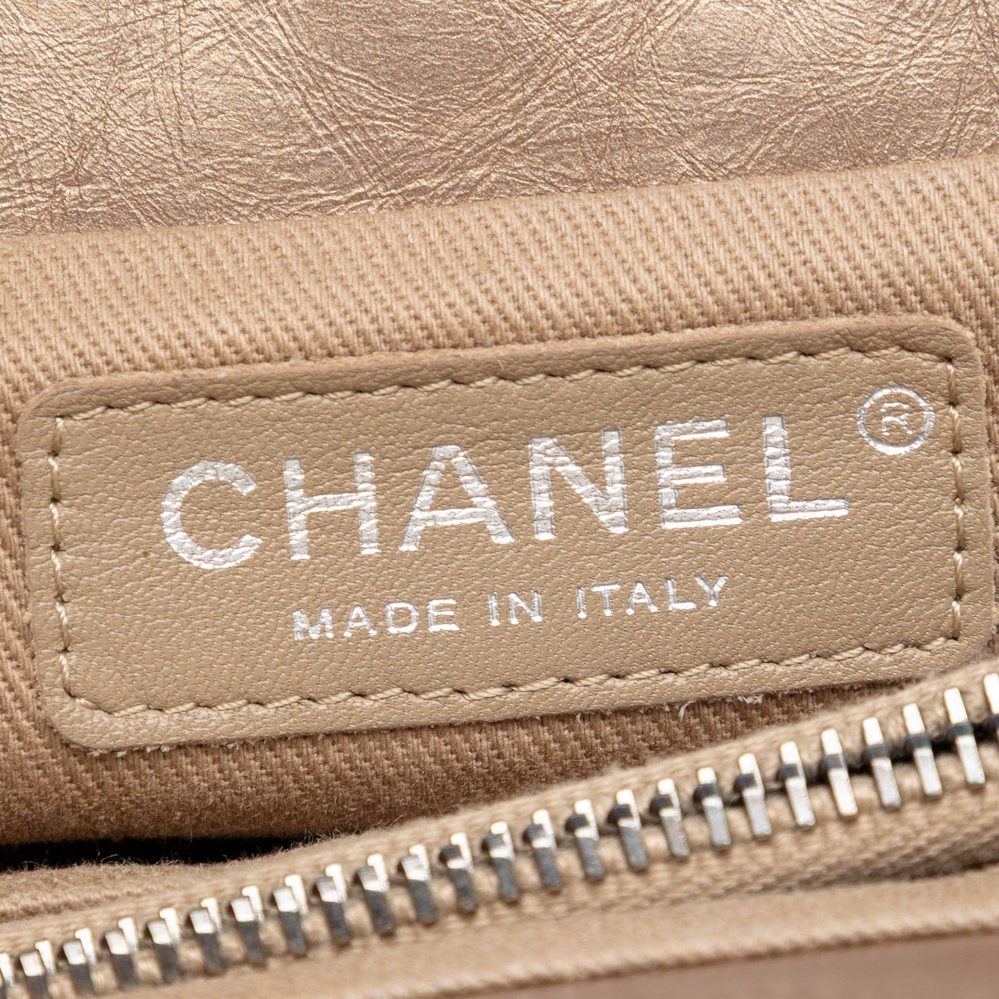 Chanel Quilted Metallic Aged Calfskin Reissue 2.55 Tote