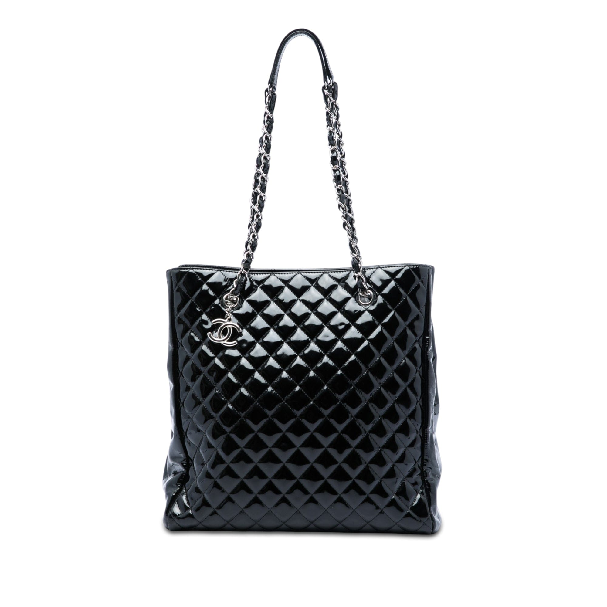 Chanel CC Quilted Patent North South Tote