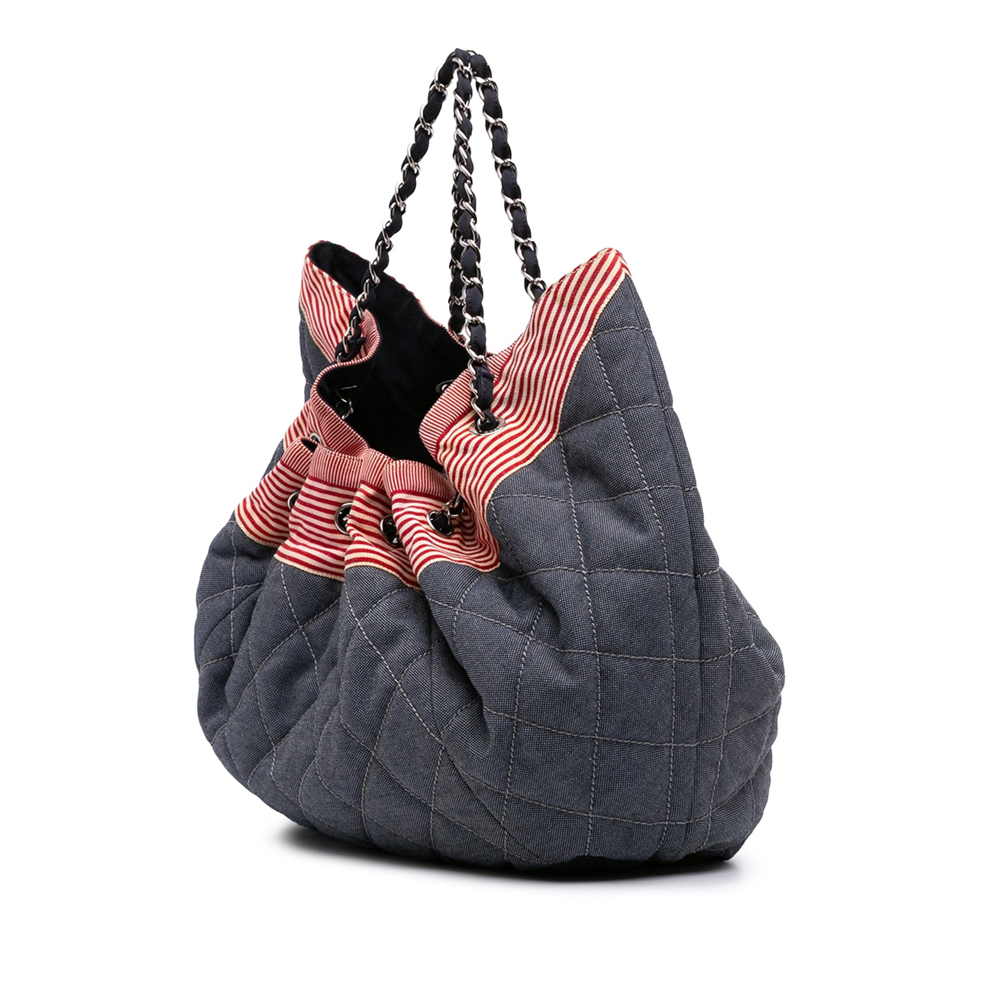 Chanel Large Quilted Denim Stretch Spirit Cabas Tote