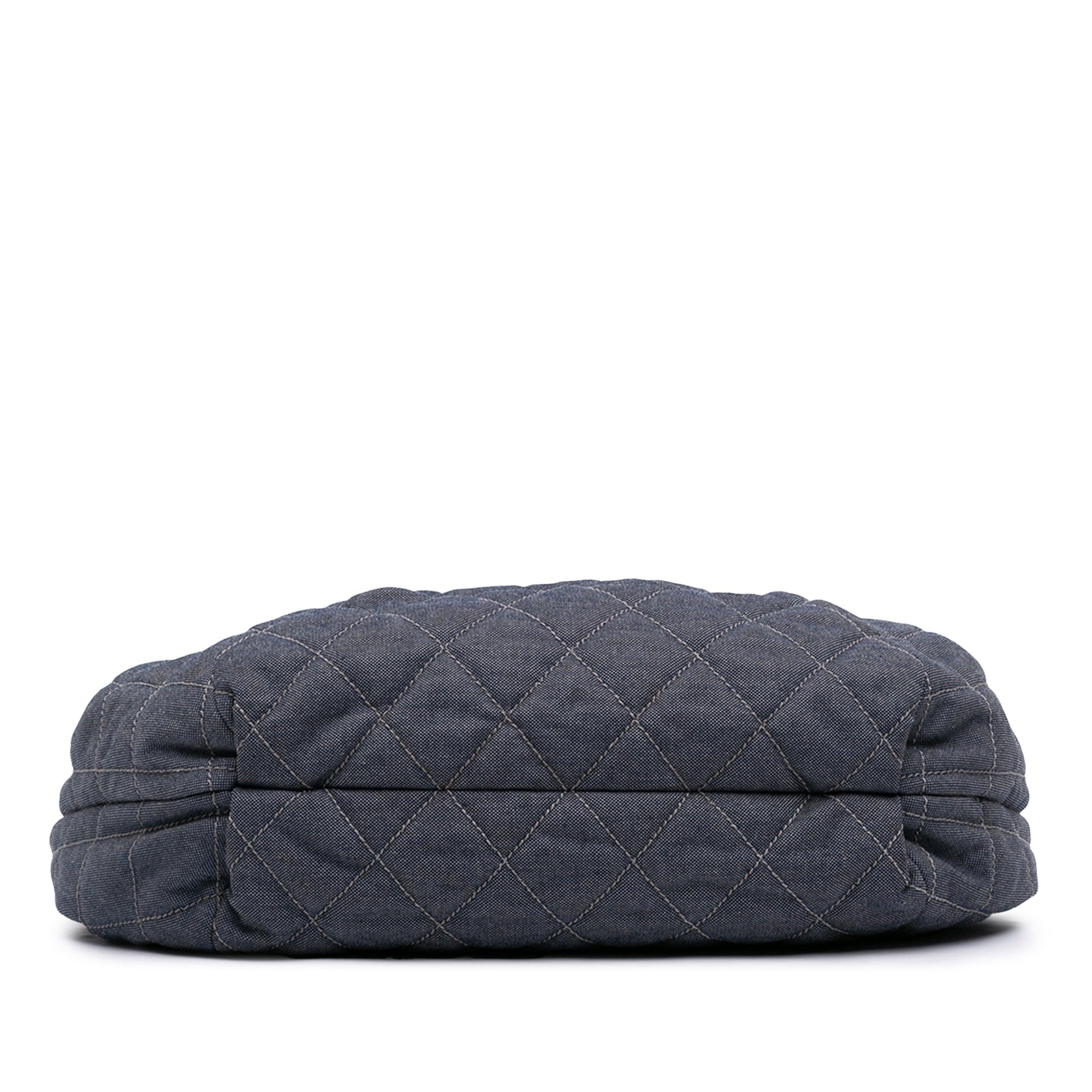 Chanel Large Quilted Denim Stretch Spirit Cabas Tote