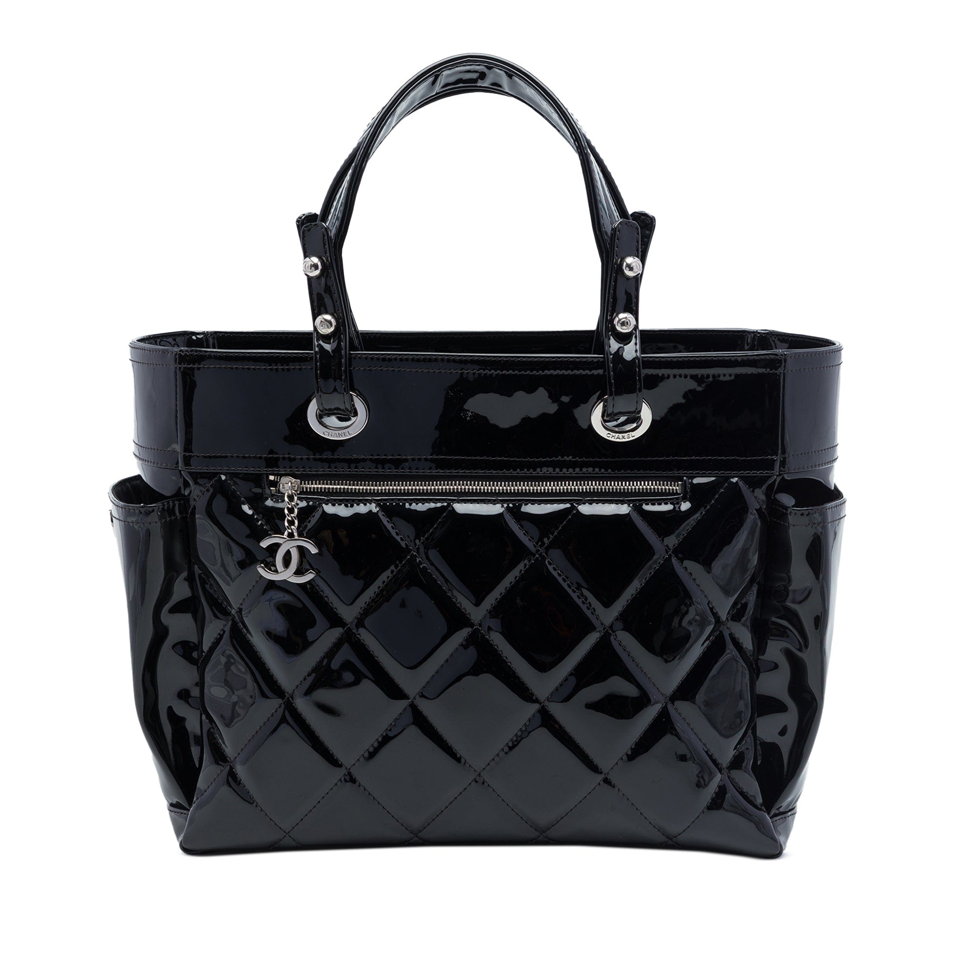 Chanel Large Quilted Patent Paris Biarritz Tote