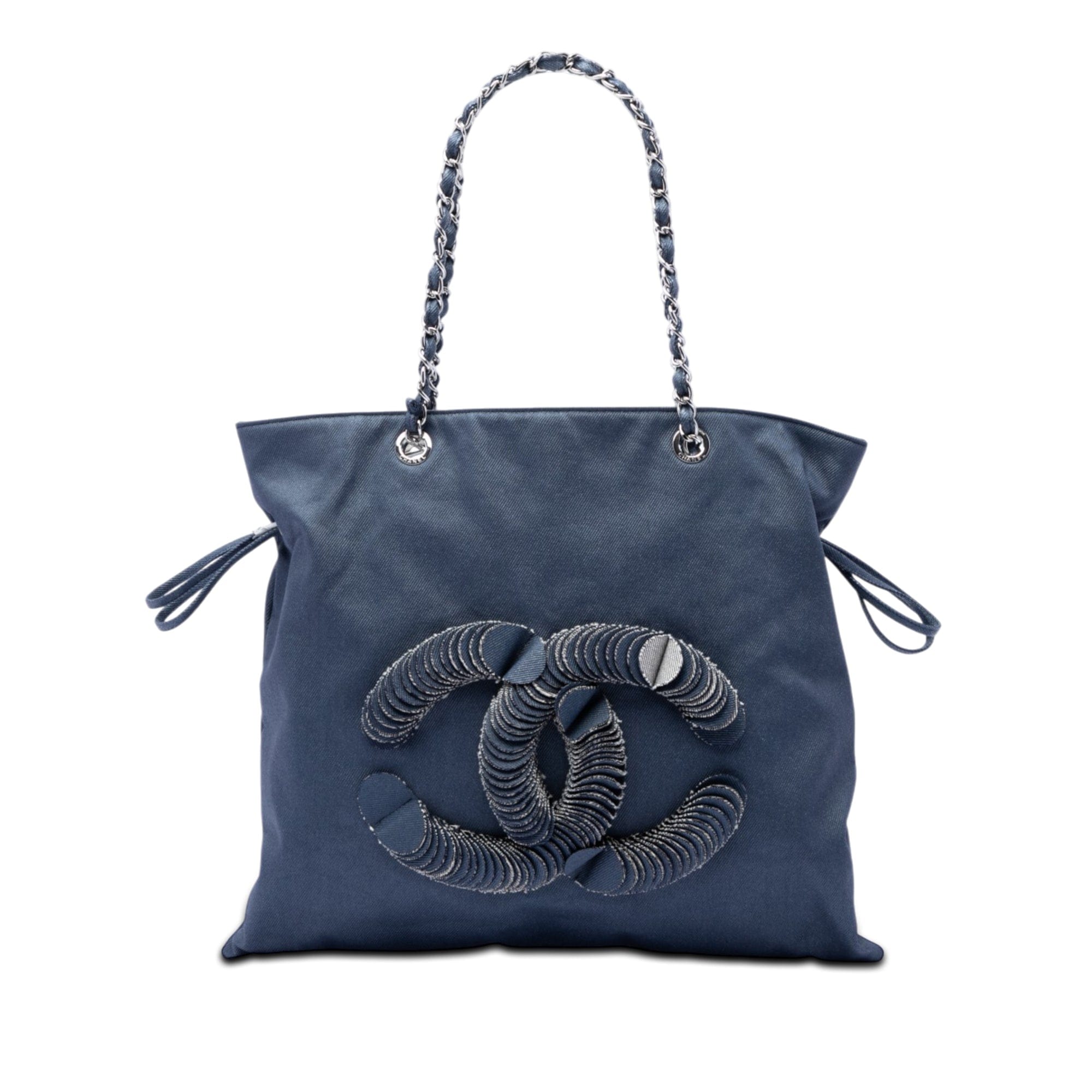 Chanel Large Denim CC Disc Bon Bon Tote
