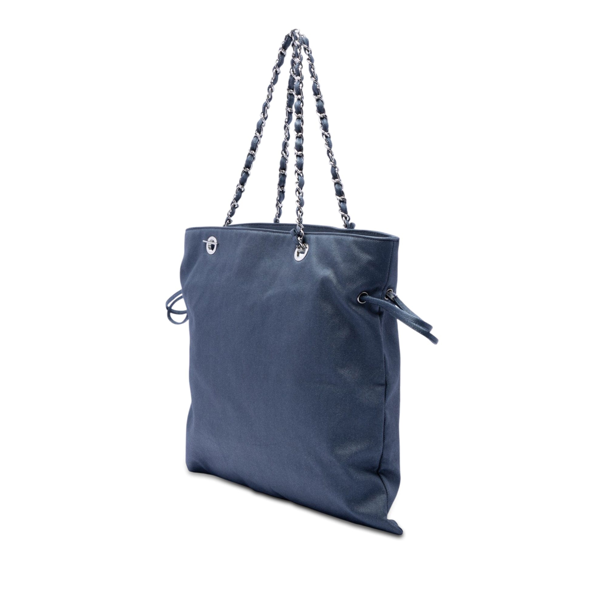 Chanel Large Denim CC Disc Bon Bon Tote