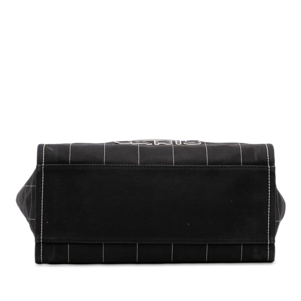 Chanel Medium Canvas Square Stitch Deauville Tote