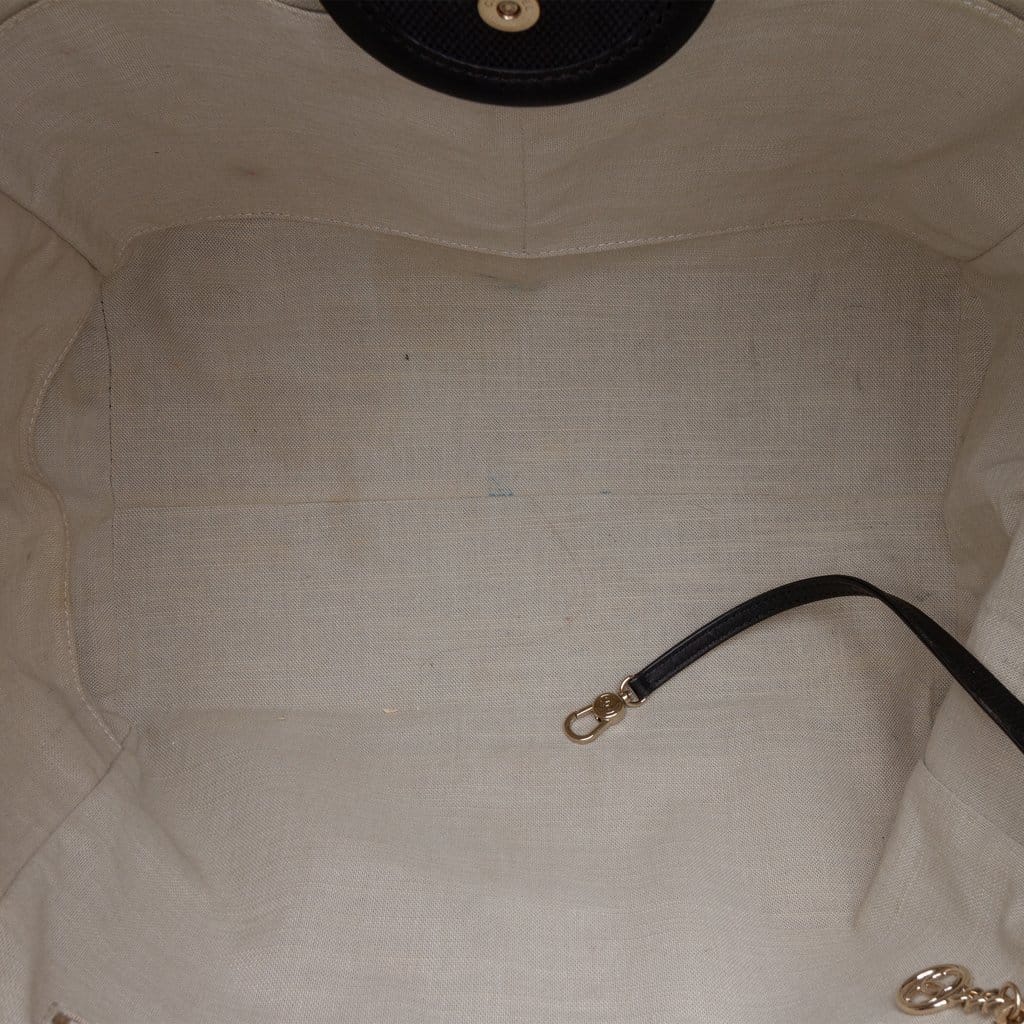 Chanel Medium Canvas Square Stitch Deauville Tote