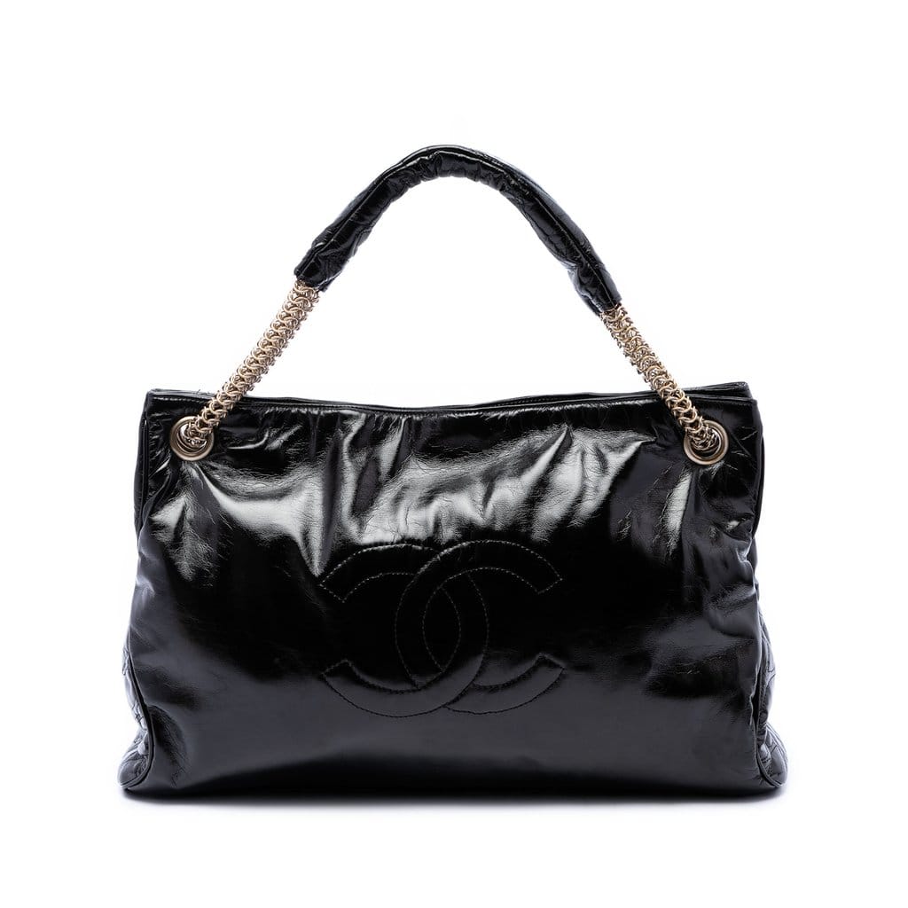 Chanel Crinkled Patent Rodeo Drive Tote