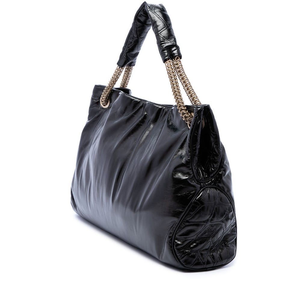 Chanel Crinkled Patent Rodeo Drive Tote