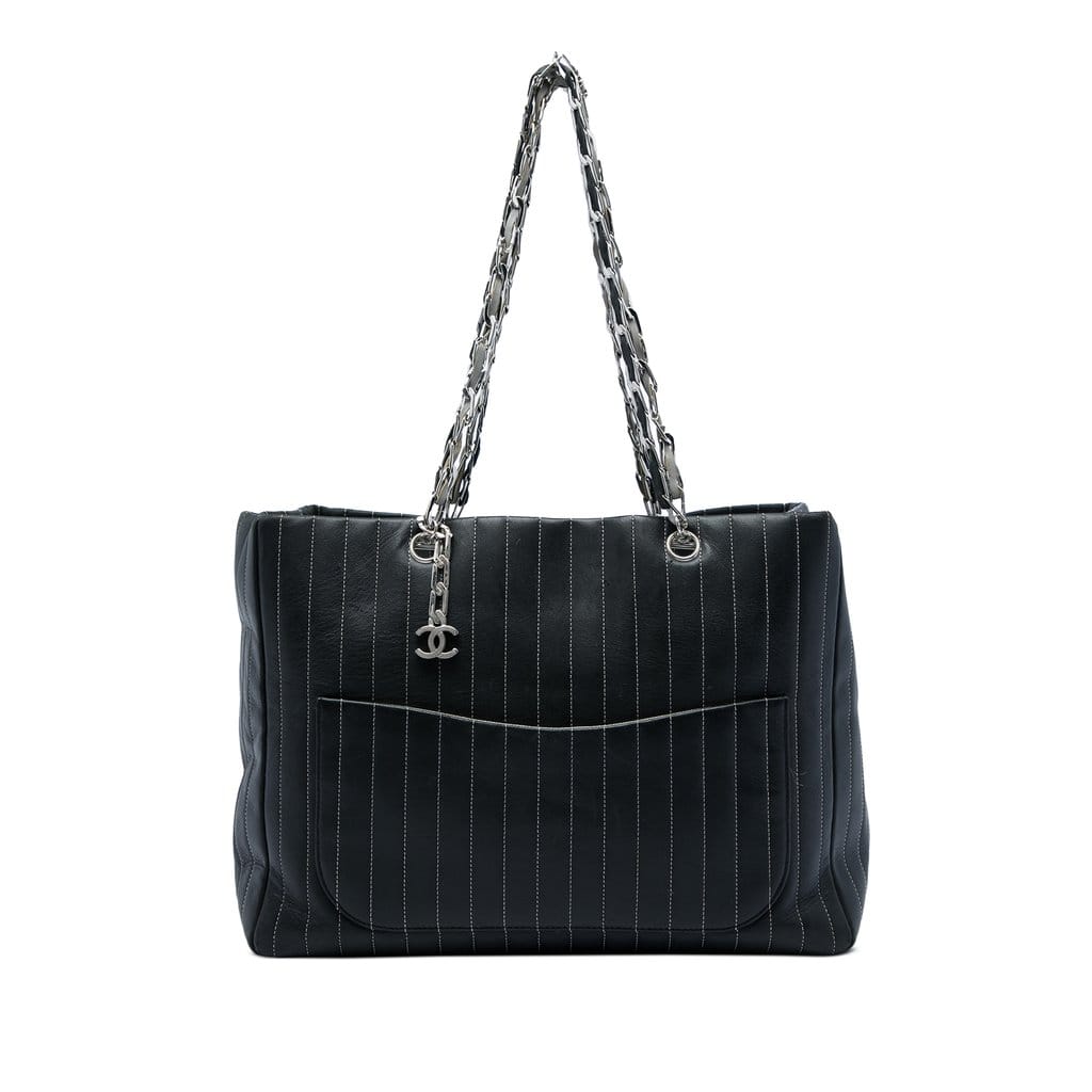 Chanel Large Lambskin Vertical Quilted Mademoiselle Tote