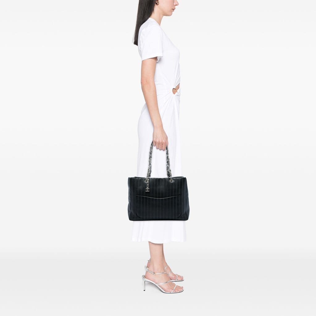 Chanel Large Lambskin Vertical Quilted Mademoiselle Tote