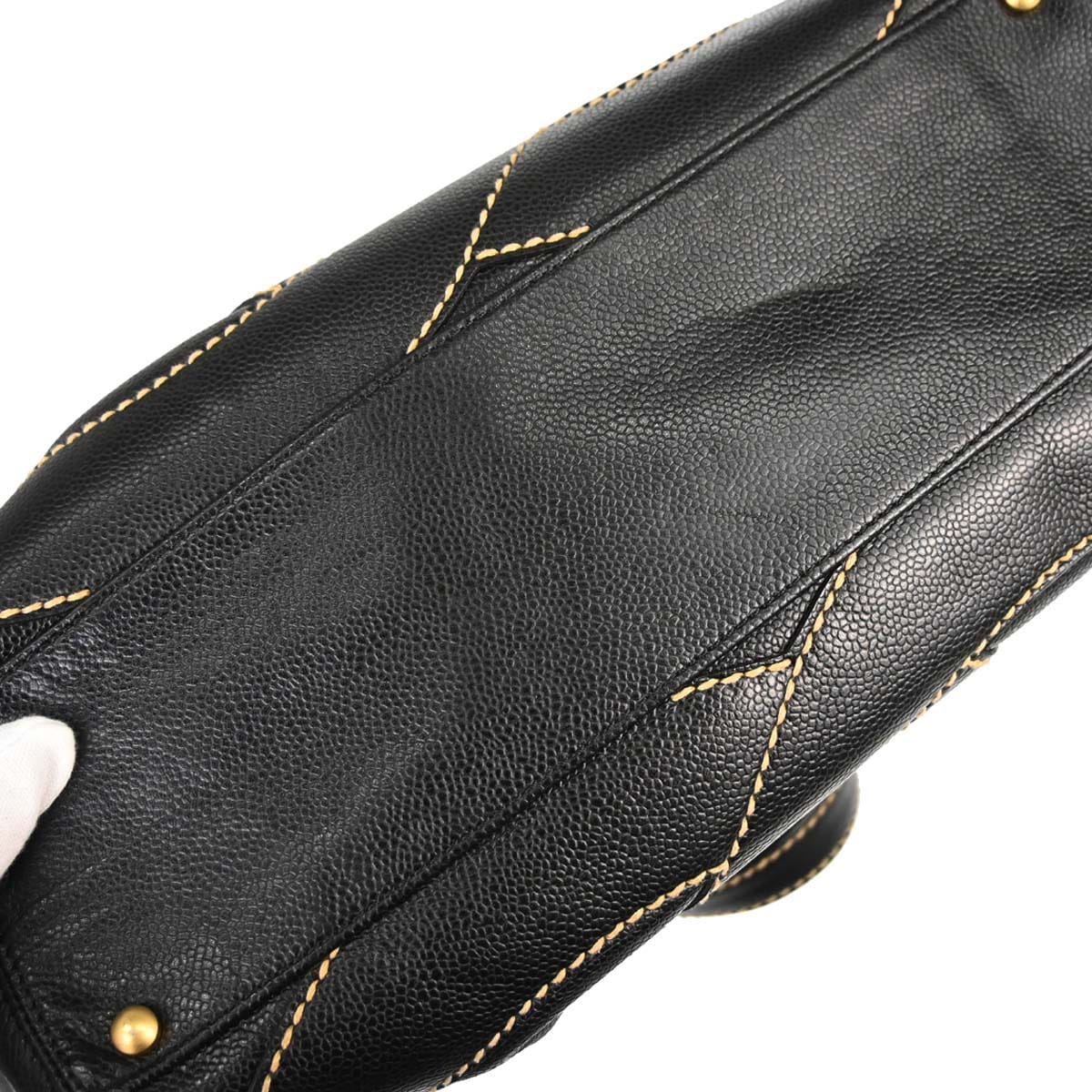 Chanel 2005 - 2006 Black Caviar Skin Wild Stitch Tote Handbag
