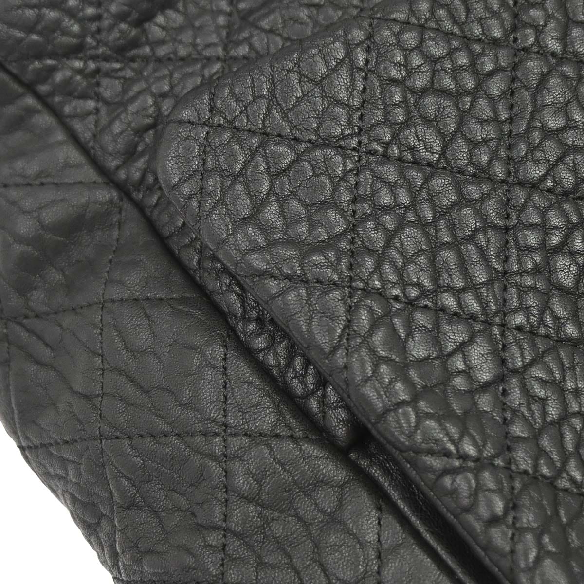 Chanel 2015 - 2016 Black Lambskin Chain Tote Handbag