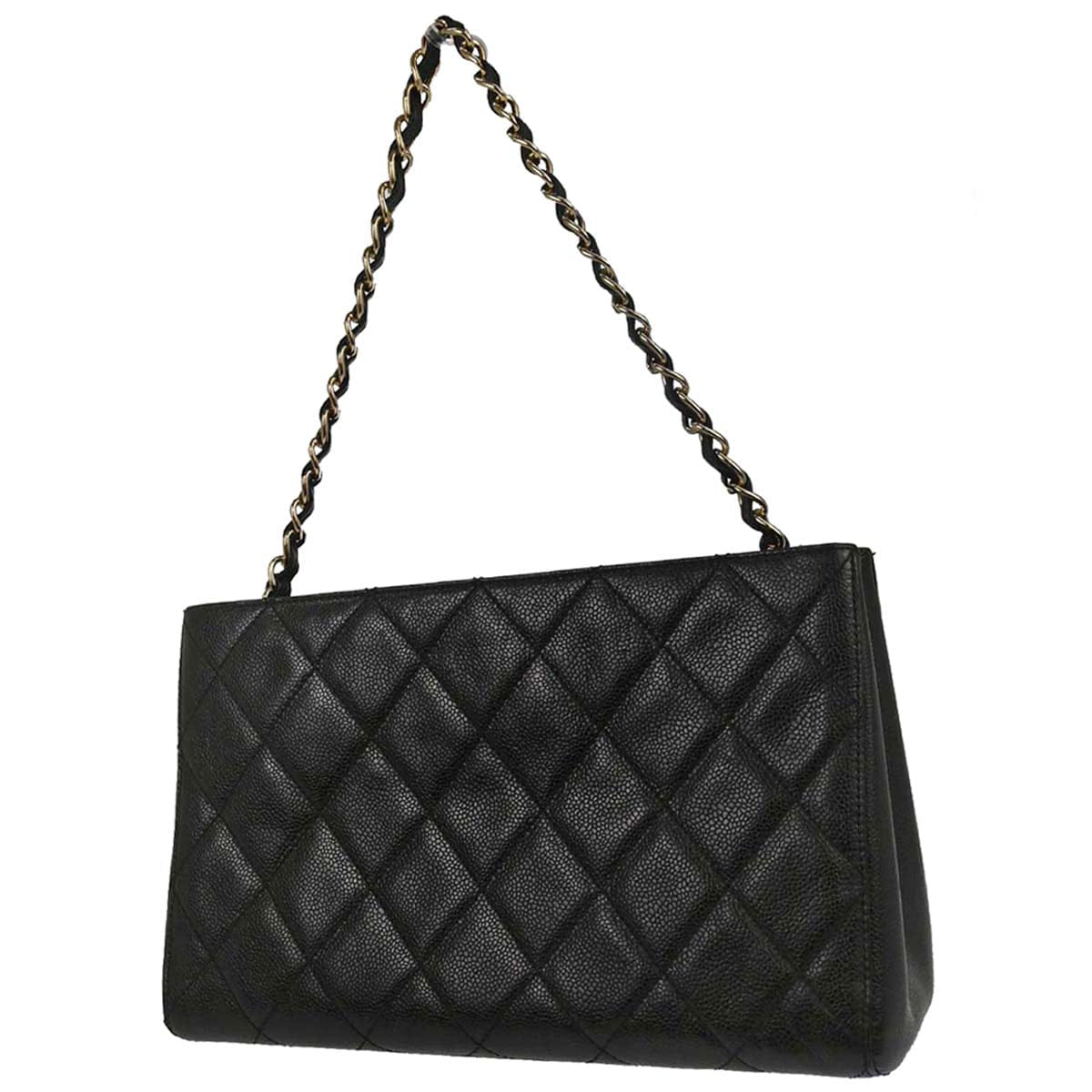 Chanel 2002 - 2003 Black Caviar Skin Tote Handbag