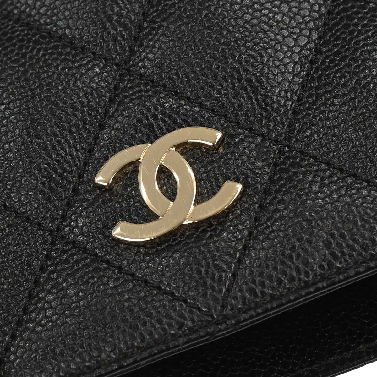 Chanel 2002 - 2003 Black Caviar Skin Tote Handbag