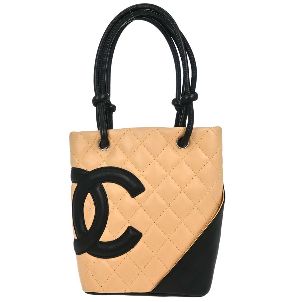 Chanel 2005 - 2006 Beige Calfskin Cambon Ligne Tote Handbag