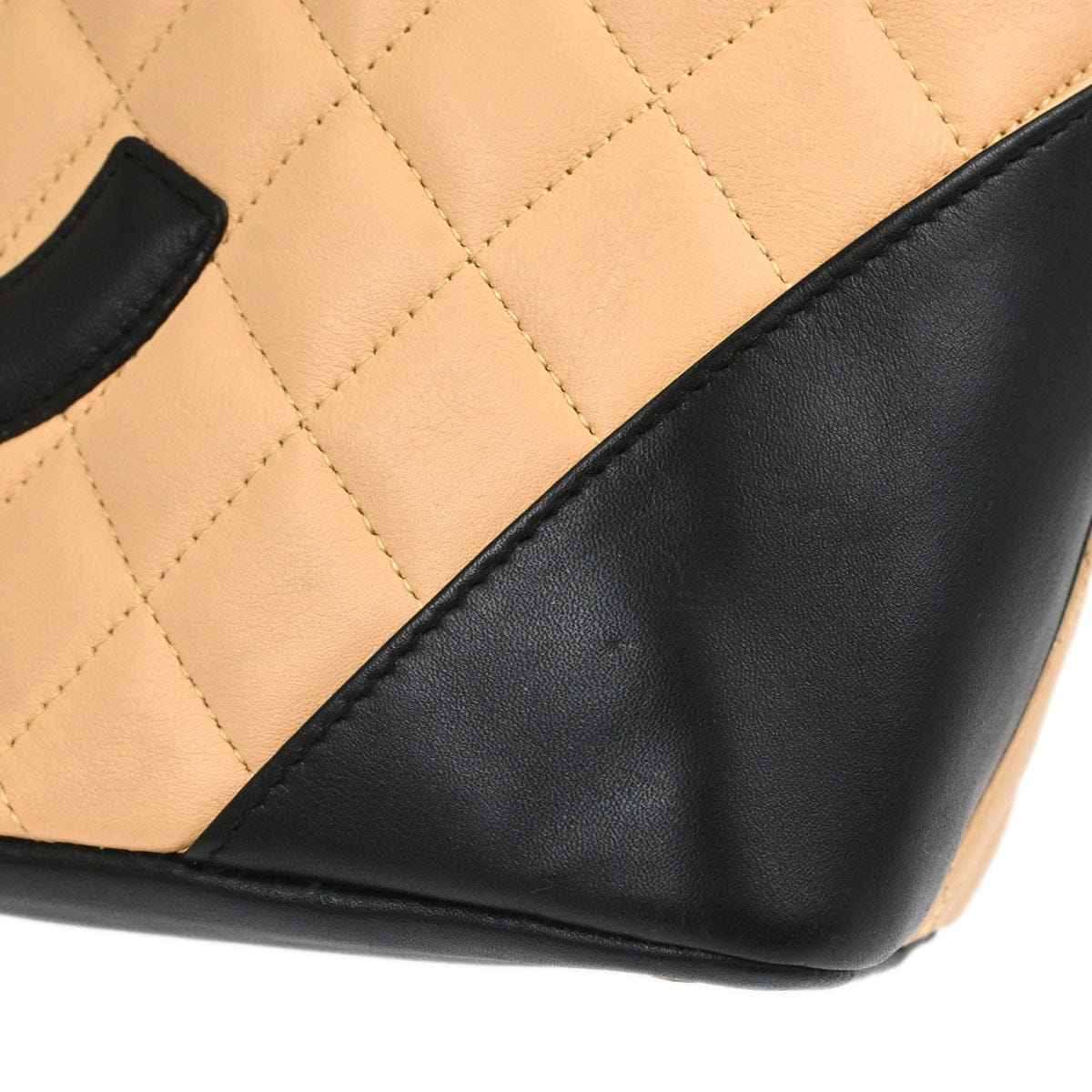 Chanel 2005 - 2006 Beige Calfskin Cambon Ligne Tote Handbag