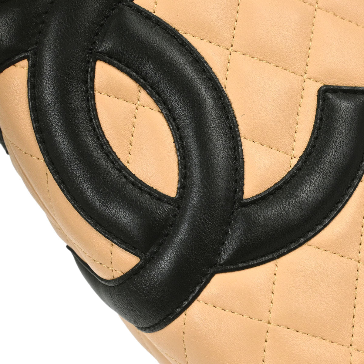 Chanel 2005 - 2006 Beige Calfskin Cambon Ligne Tote Handbag