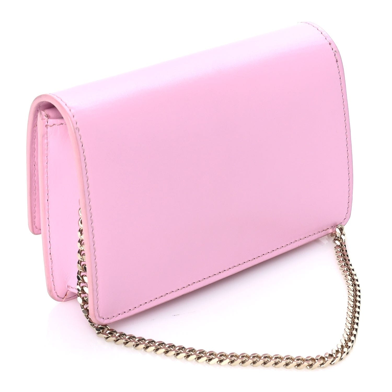 Versace Smooth Calfskin Palazzo Chain Evening Bag Pink