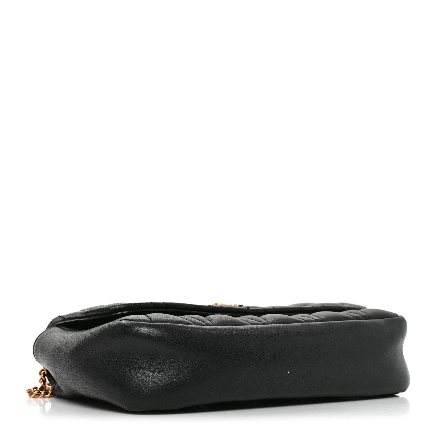 Versace Nappa Quilted Virtus Evening Bag Black