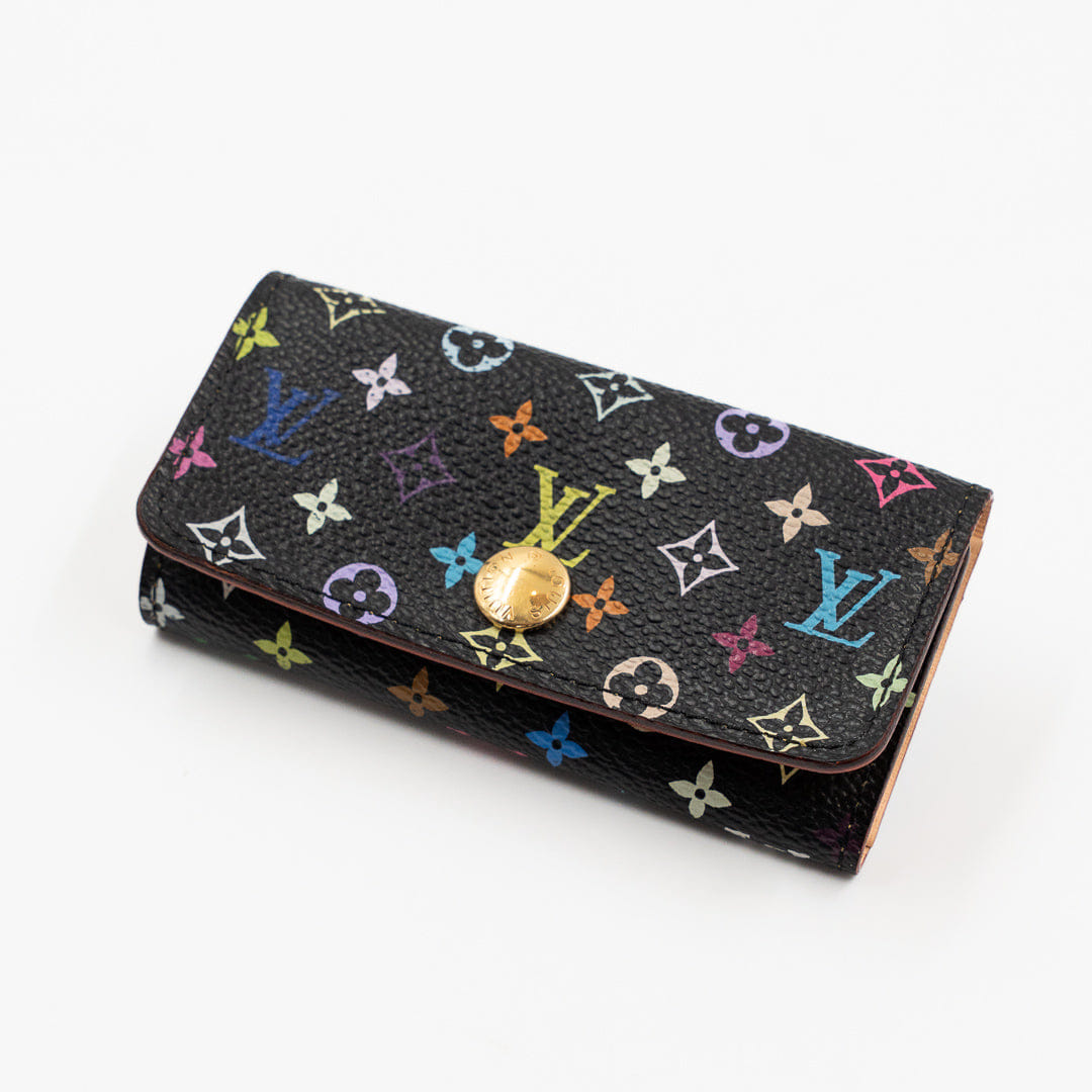 Louis Vuitton Monogram Multicolor Multicles 4 Key Holder in Black Canvas