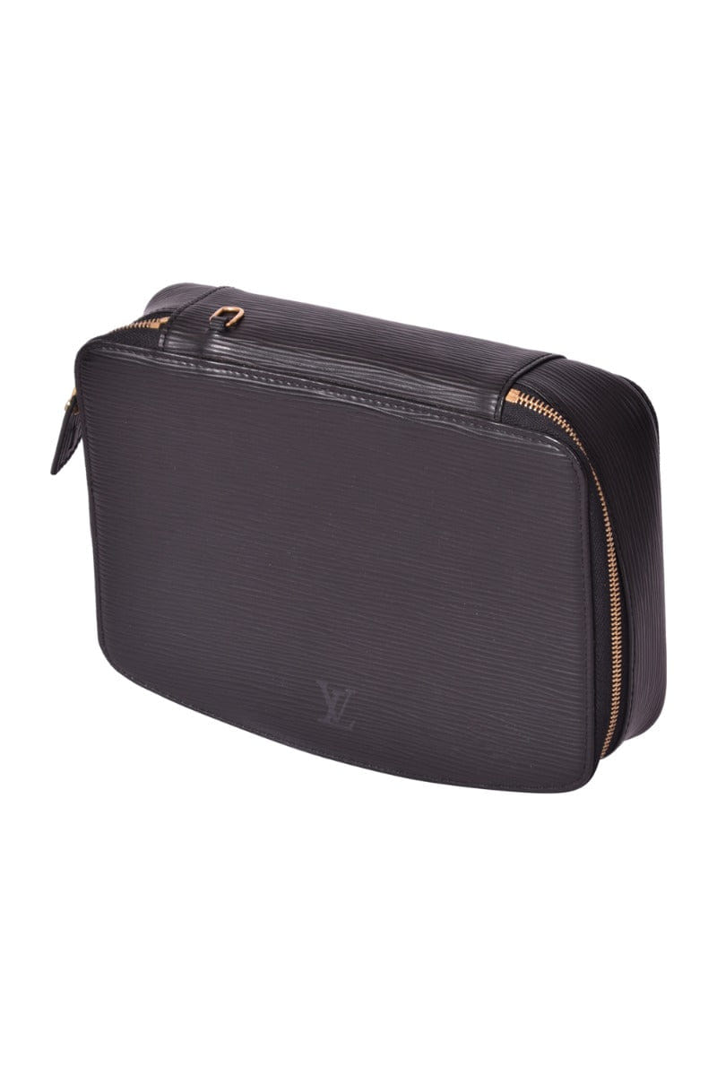 Louis Vuitton Black Epi Leather Cosmetic Travel Bag