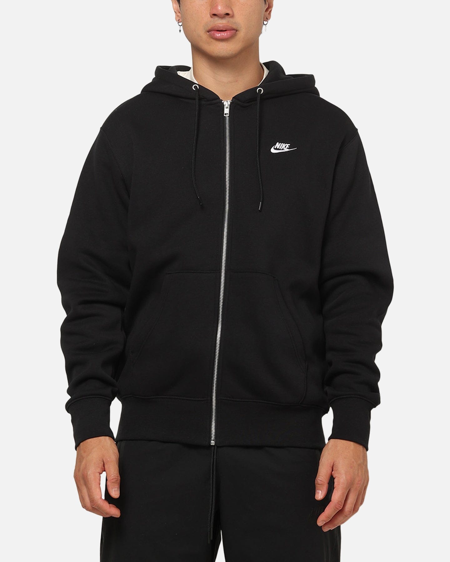 Nike Sportswear Club Fleece Full - Zip Hoodie Black/Black/White