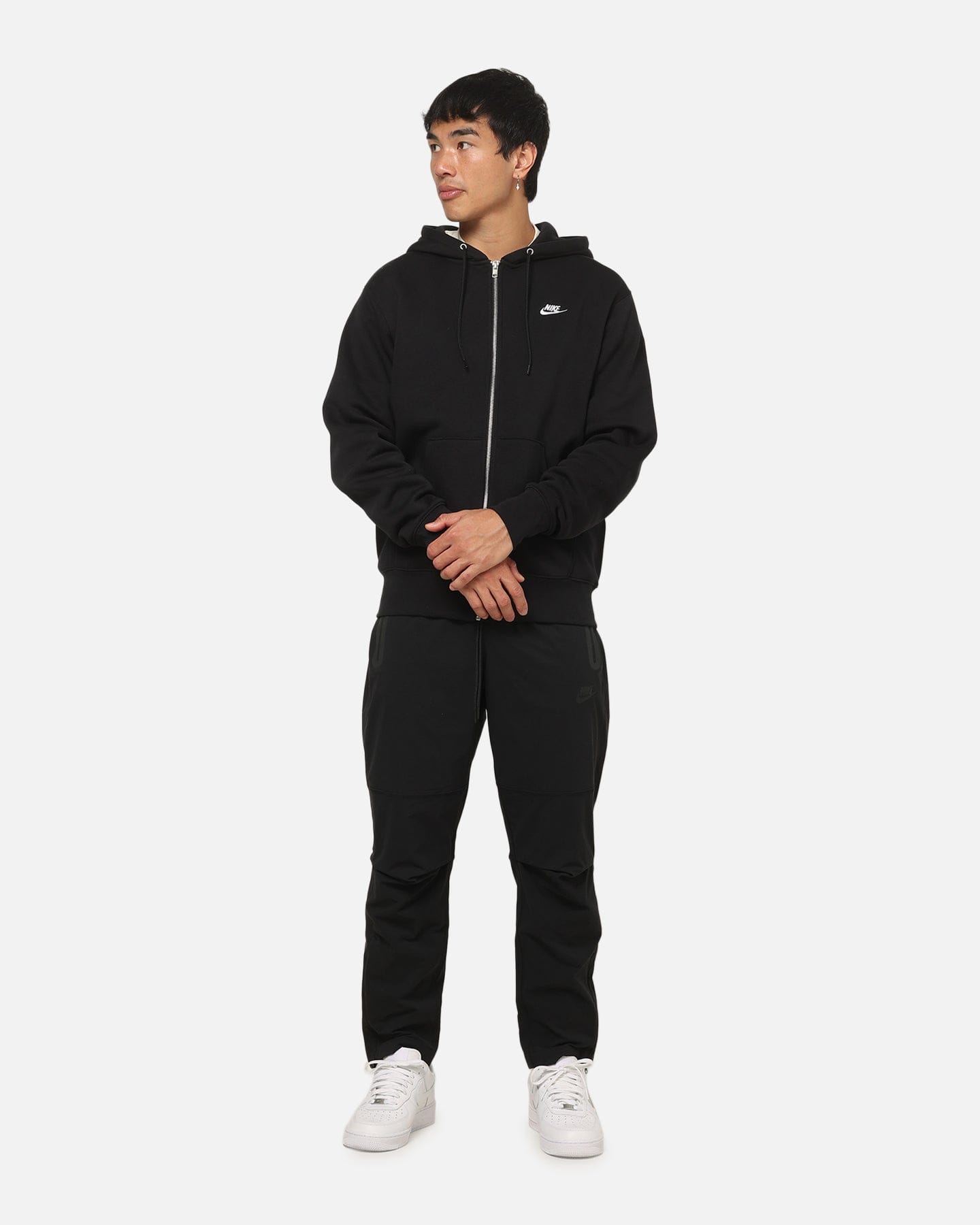 Nike Sportswear Club Fleece Full - Zip Hoodie Black/Black/White