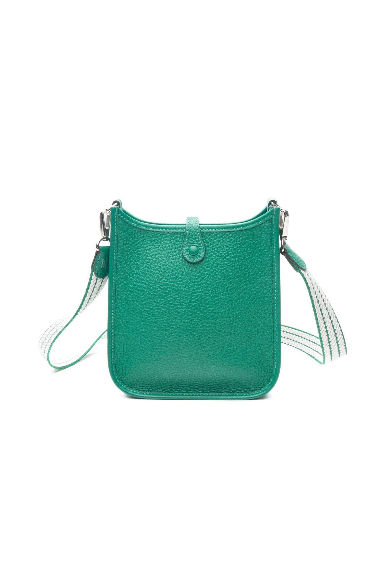 HERMES Vert Vertigo Green Evelyne TPM Clemence Leather Crossbody (New)