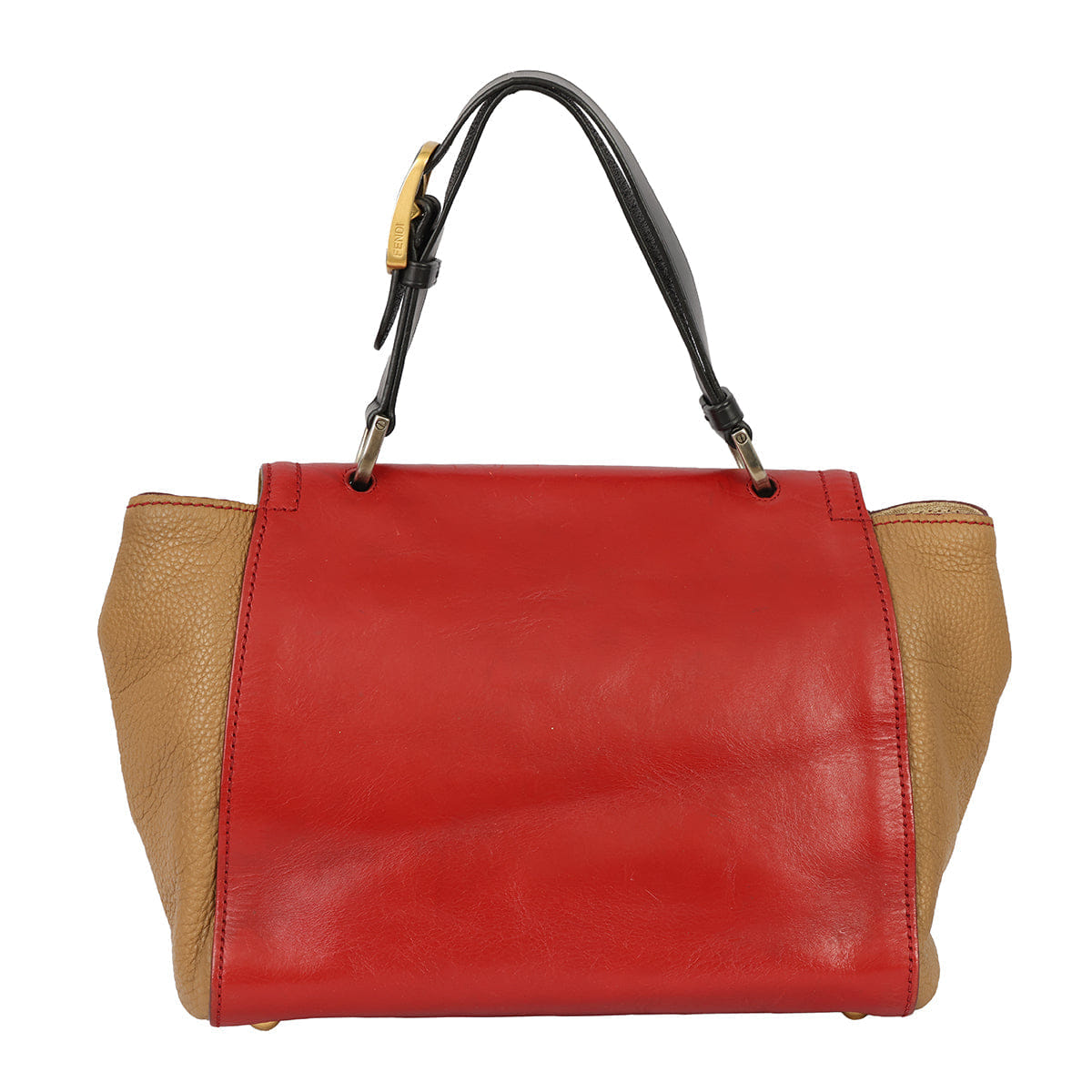 FENDI RED SILVANA SATCHEL HANDBAG